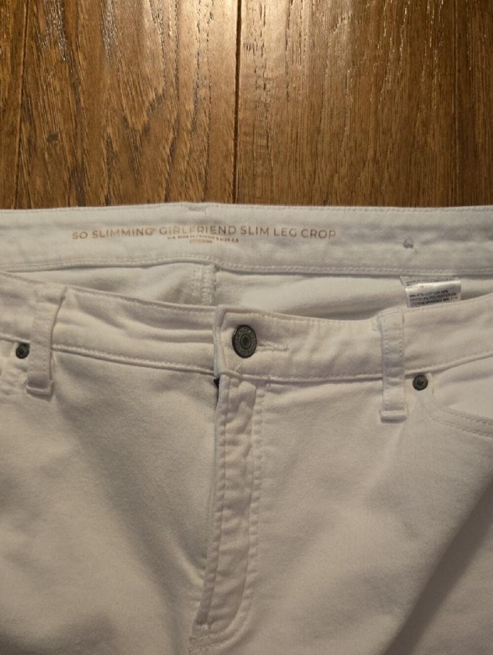 Chico's So Slimming Girlfriend Slim Leg Crop Jeans Size 2.5 Or Reg 14 - Picture 4 of 5